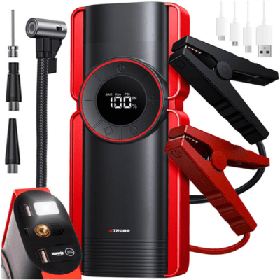 Мултифункционална батерия със стартер Xtrobb 6 в 1 - компресор, фенер, power bank, бустер за кола, 10000mAh, 12V, 800A