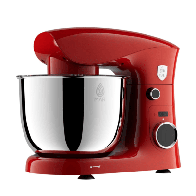 Планетарен миксер MAR MR1001 1500W, 10 скорости, 5 литра купа,  Черен/Червен