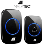 Безжичен звънец Malatec, Черен, 60 мелодии, Водоустойчив IP44