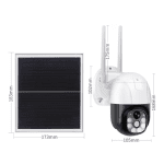 Соларна WiFi камера с вградена батерия за външен монтаж – 2.0MP, PTZ, Автоматично проследяване, Висока сигурност с V380 APP
