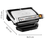Мултифункционален електрически грил Tefal OptiGrill+ GC712D 2000 W + Подарък книга с рецепти