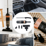 Вертикална прахосмукачка 2в1 Adler AD 7049, 800W, 15 kPa, Без торба, HEPA филтър, Розово злато/Черен