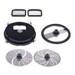 Кухненски робот Camry CR 4623, 1600W, 2 литра, Пасатор, Чопър, Аксесоари, Турбо, Инокс/Черен