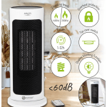 Керамична вентилаторна кула Adler AD 7738, 2200W, Дистанционно управление, LCD дисплей, Контрол на температурата, Осцилация, Таймер