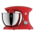 Планетарен миксер MAR MR-1007 Max, 2000W, 8.5 литра купа, 6 скорости, Pulse, 3 приставки, Червен